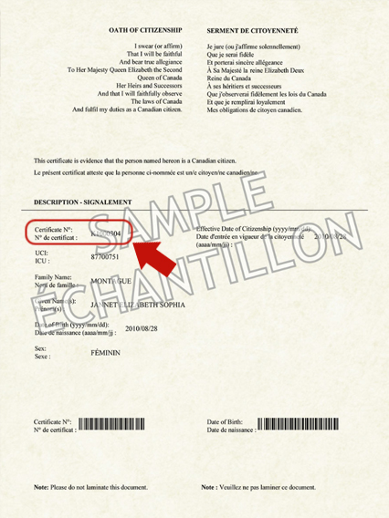 canadian travel document contact number
